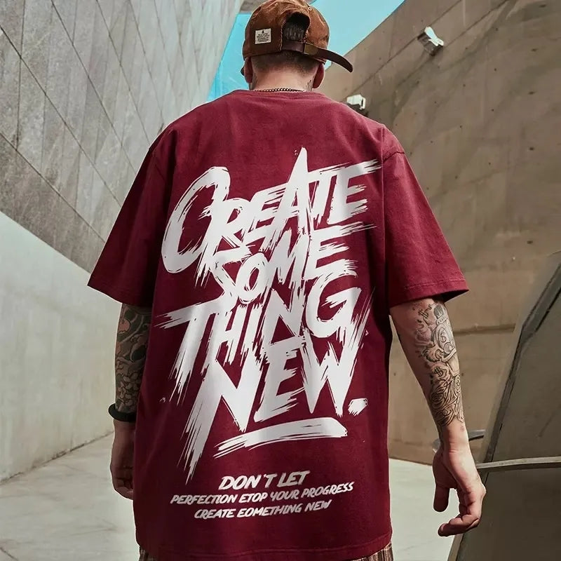 Remera hombre MC oversize Create Some - Rojo